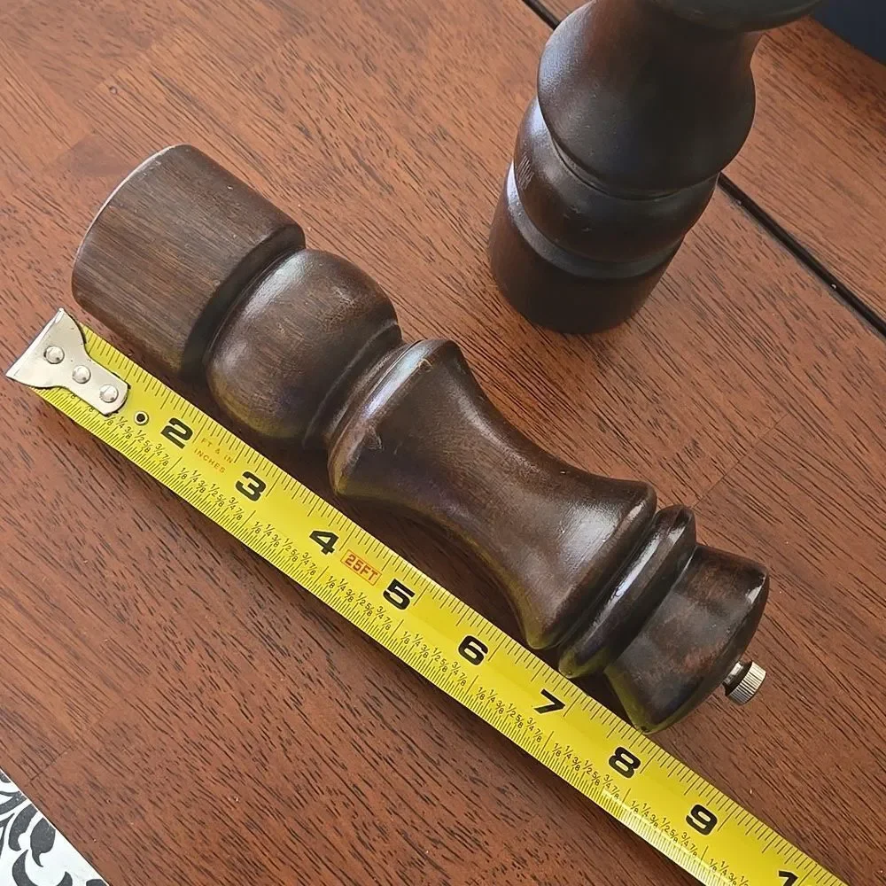 Vintage Goodwood Dark Wood Pepper Grinder Salt Shaker 8